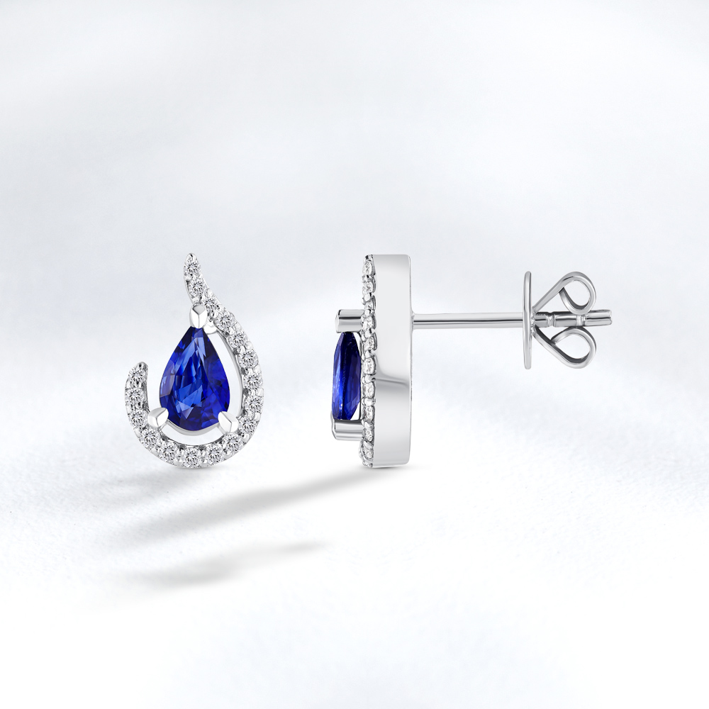 Sapphire Diamond Earring