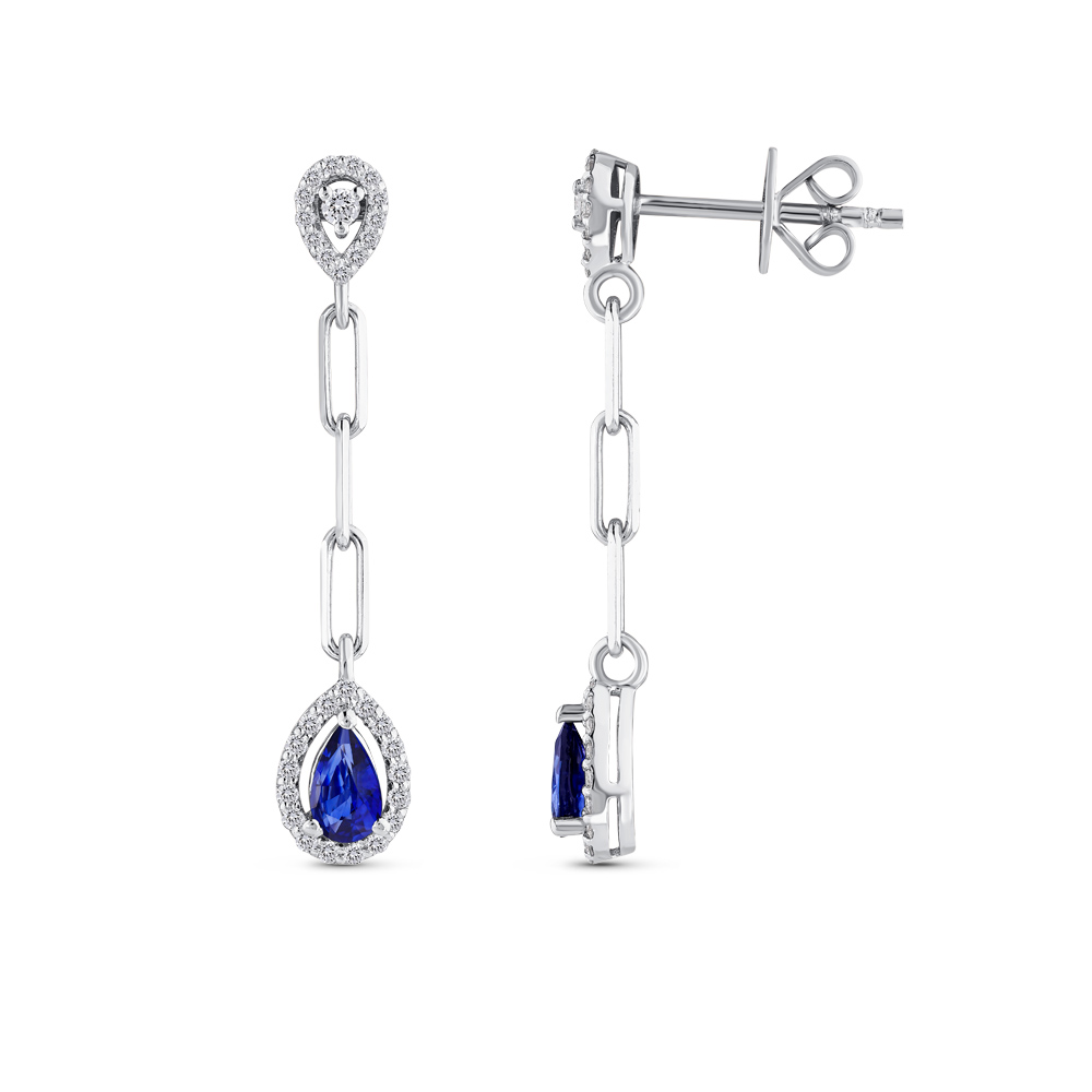 Sapphire Diamond Earring
