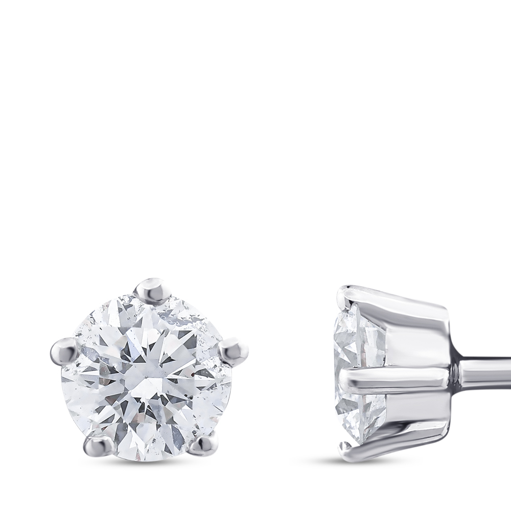Solitaire Diamond Stud Earring