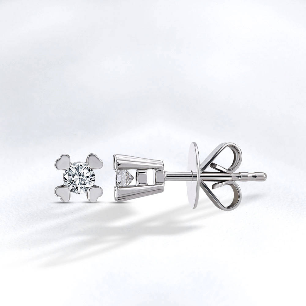 Solitaire Diamond Stud Earring