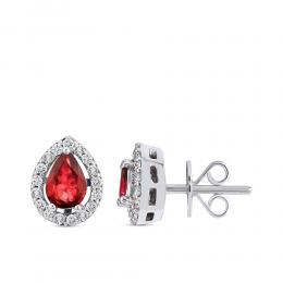 Ruby Diamond Earrings