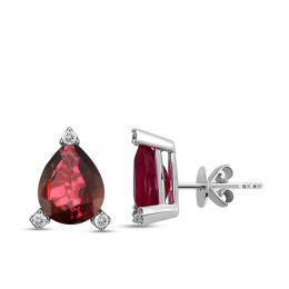 Ruby Diamond Earrings