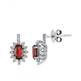 Ruby Diamond Earrings