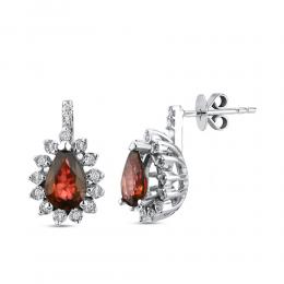 Ruby Diamond Earrings
