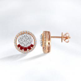 Ruby Diamond Earstud