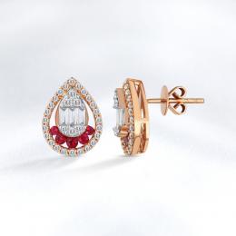 Ruby Diamond Earrings