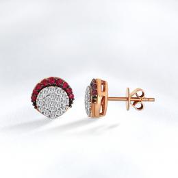 Ruby Diamond Earrings