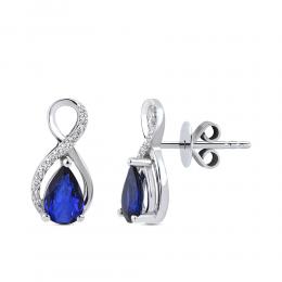 Sapphire Diamond Earring