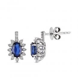 Sapphire Diamond Earring