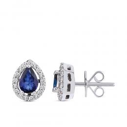 Sapphire Diamond Earrings