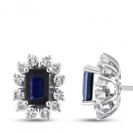 Sapphire Diamond Earring