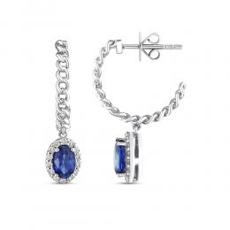 Sapphire Diamond Earrings