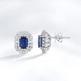 Sapphire Diamond Earring