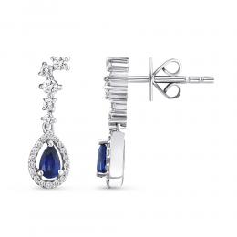 Sapphire Diamond Earrings