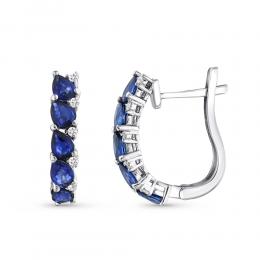 Sapphire Diamond Earring