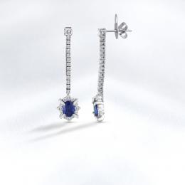 Sapphire Diamond Earring