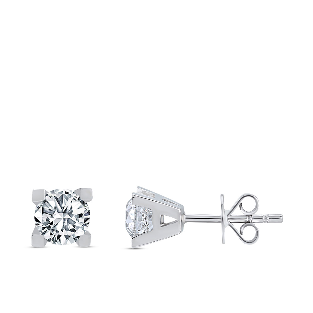 Solitaire Diamond Stud Earring