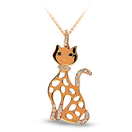 Cat Diamond Necklace