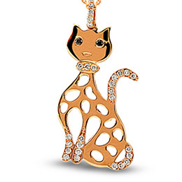Cat Diamond Necklace