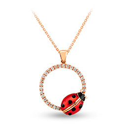 Ladybug Diamond Necklace
