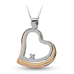 Triple Heart Diamond Necklace
