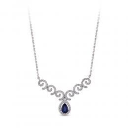 Sapphire Diamond Necklace