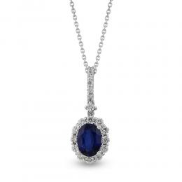 Sapphire Diamond Necklace