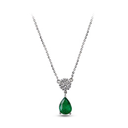 Emerald Diamond Necklace 