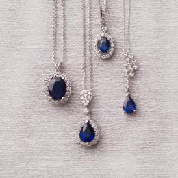 Sapphire Diamond Necklace