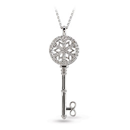 Lucky Charm Key Diamond Necklace