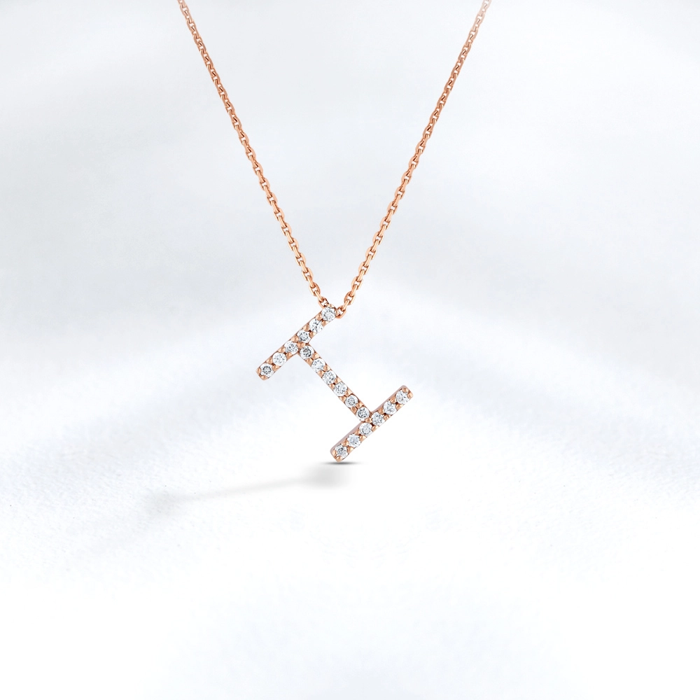 Letter H Diamond Necklace