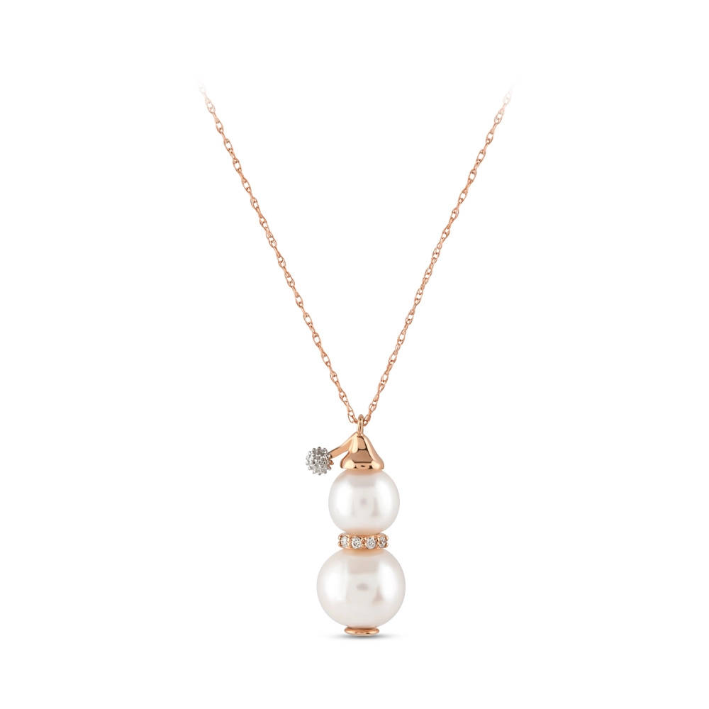 Snowman Diamond Necklace