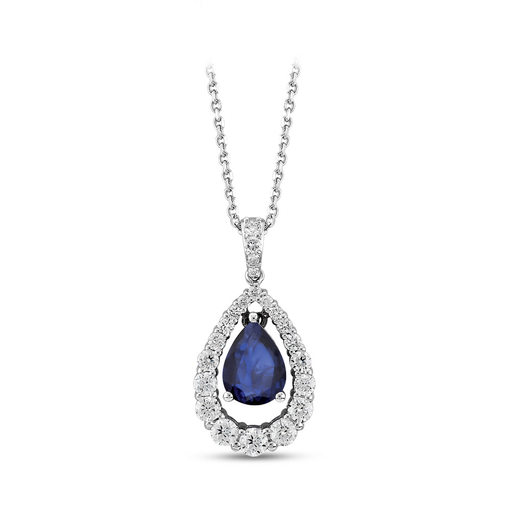 Sapphire Diamond Necklace