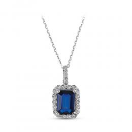 Sapphire Diamond Necklace