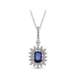 Sapphire Diamond Necklace