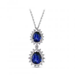 Sapphire Diamond Necklace