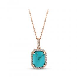 Diamond Turquoise Necklace