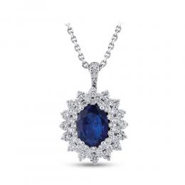 Sapphire Diamond Necklace