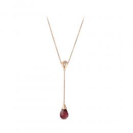 Love Drops Diamond Garnet Necklace