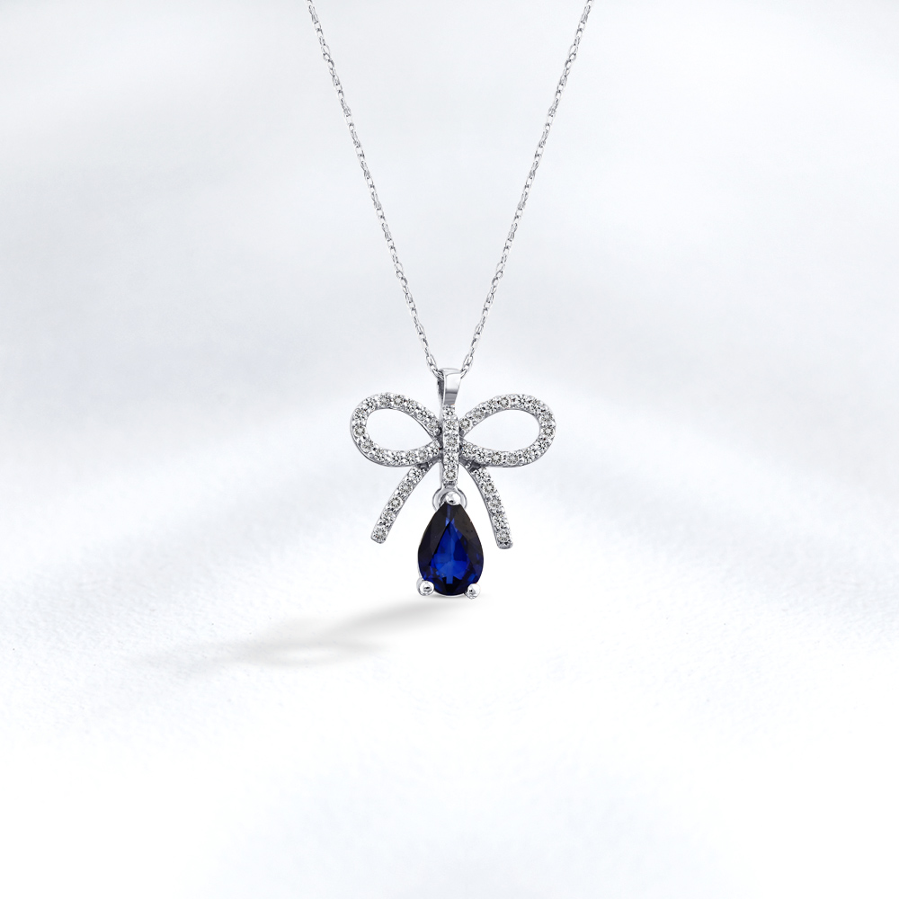 Sapphire Diamond Necklace