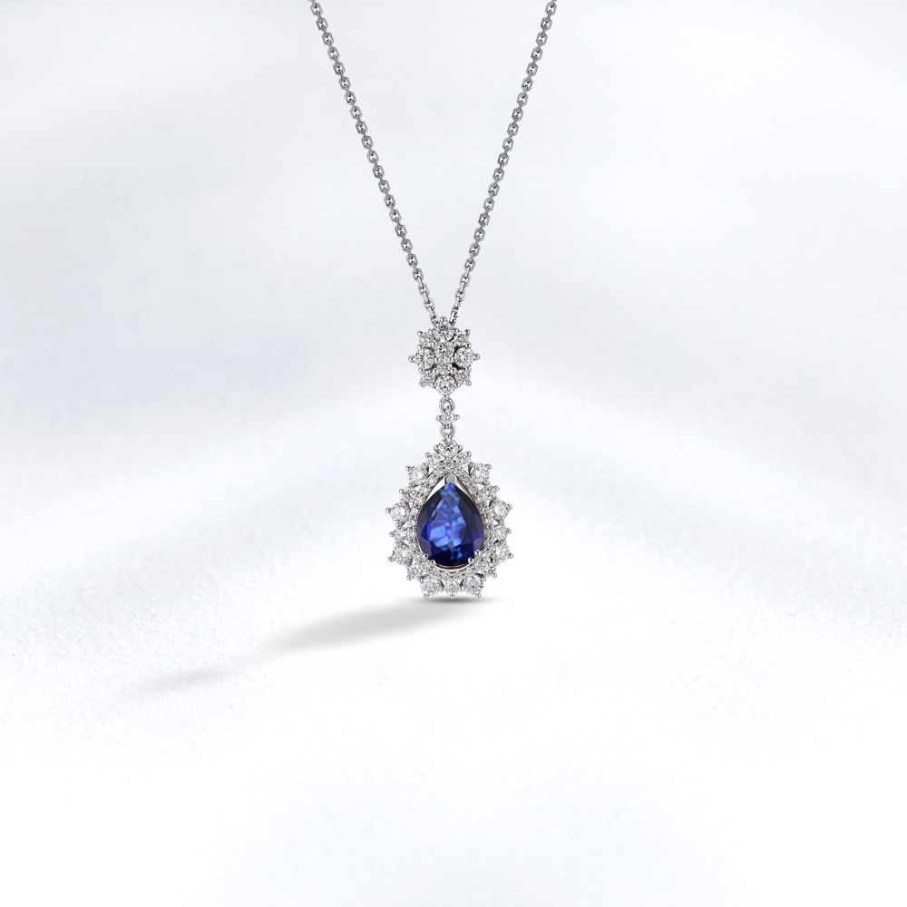 Sapphire Diamond Necklace