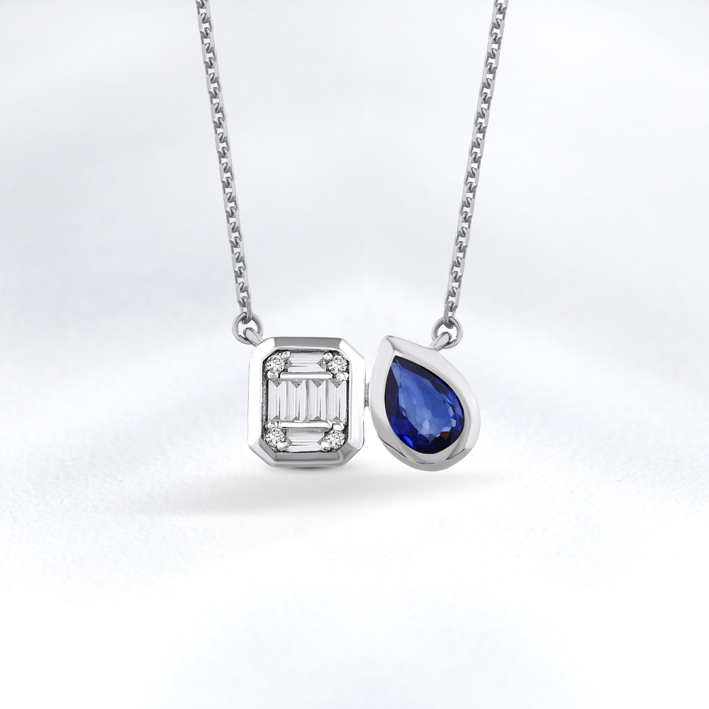 Sapphire Diamond Necklace