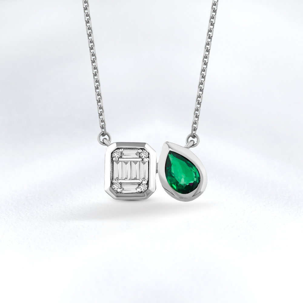 Emerald Diamond Necklace