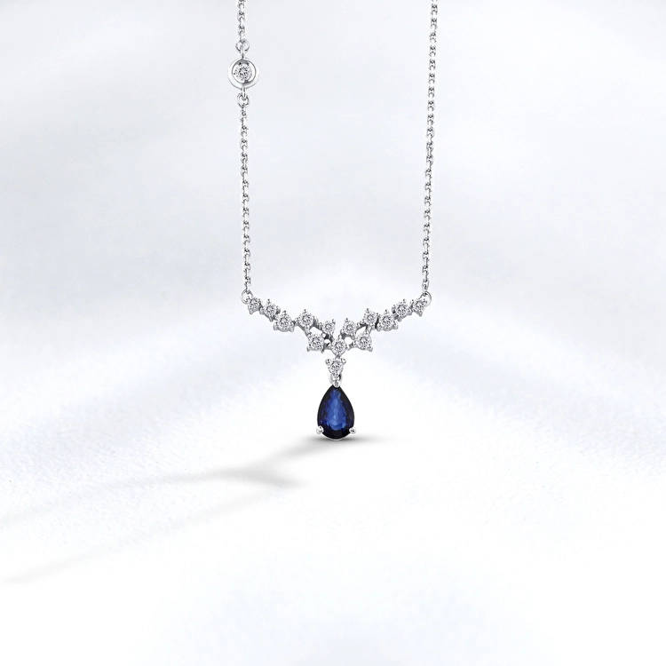 Sapphire Diamond Necklace