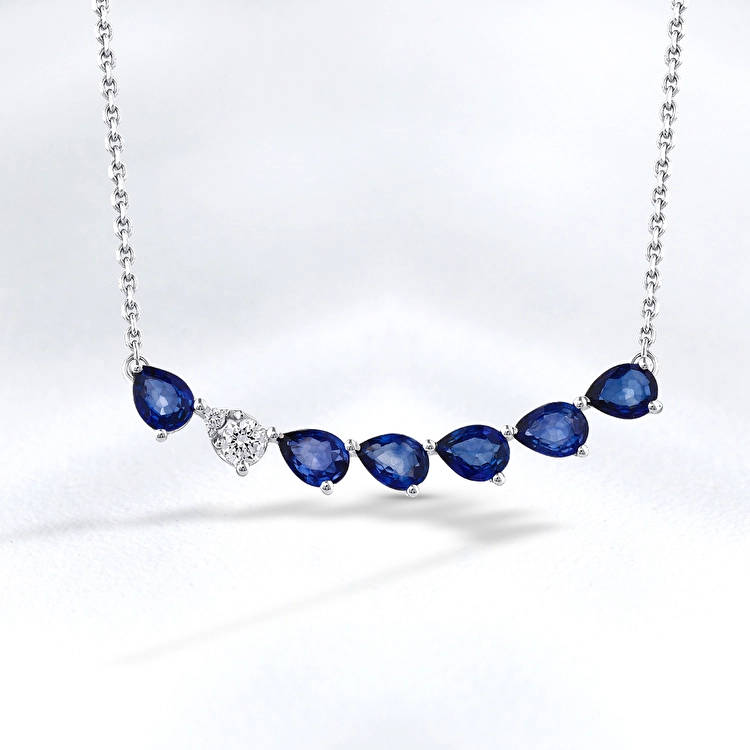 Sapphire Diamond Necklace