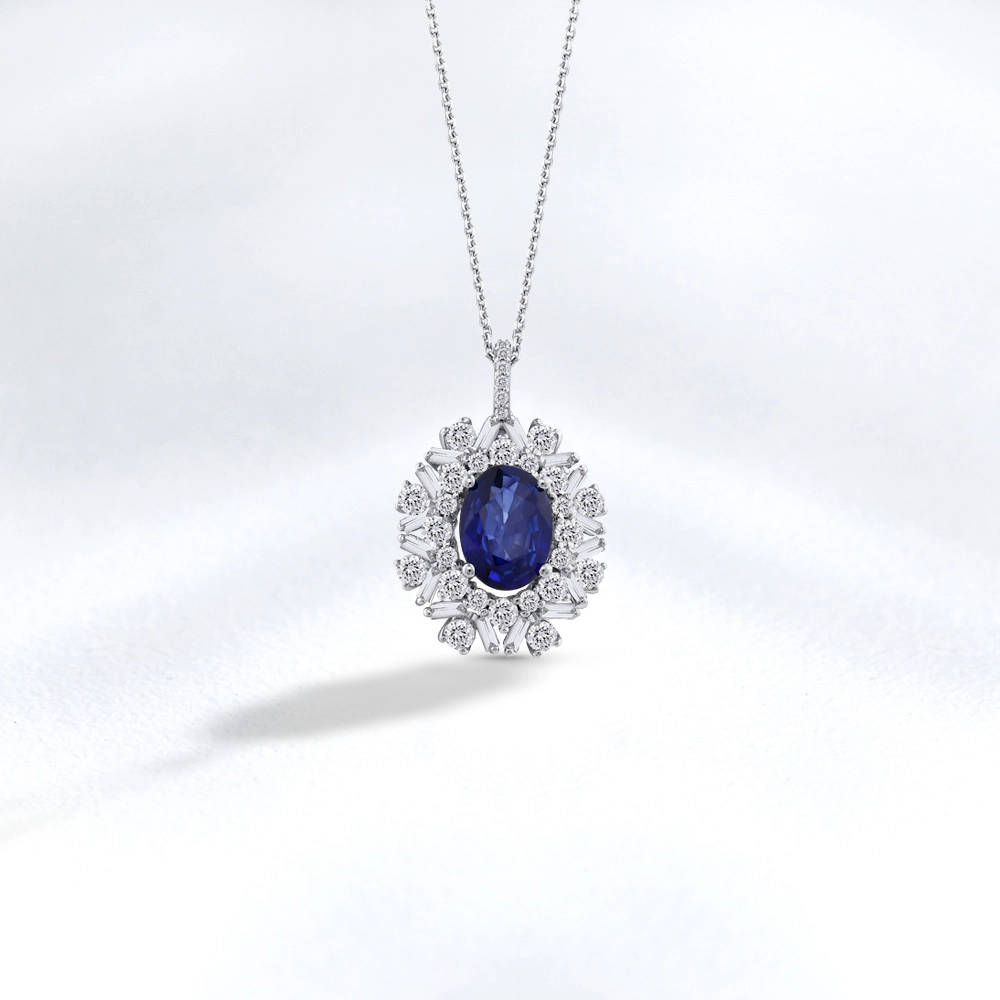 Sapphire Diamond Necklace