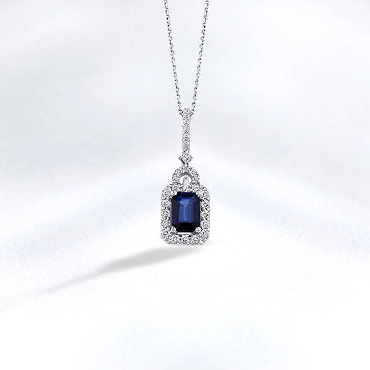 Sapphire Diamond Necklace