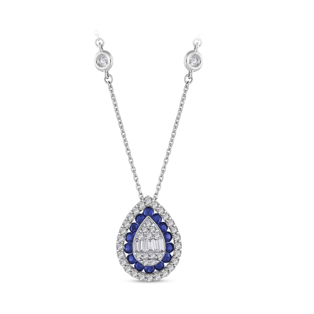 Sapphire Diamond Necklace