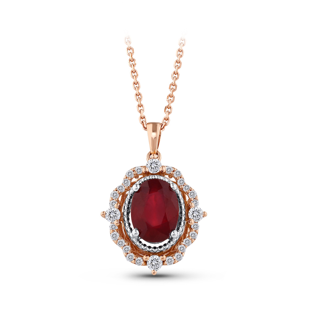Ruby Diamond Necklace