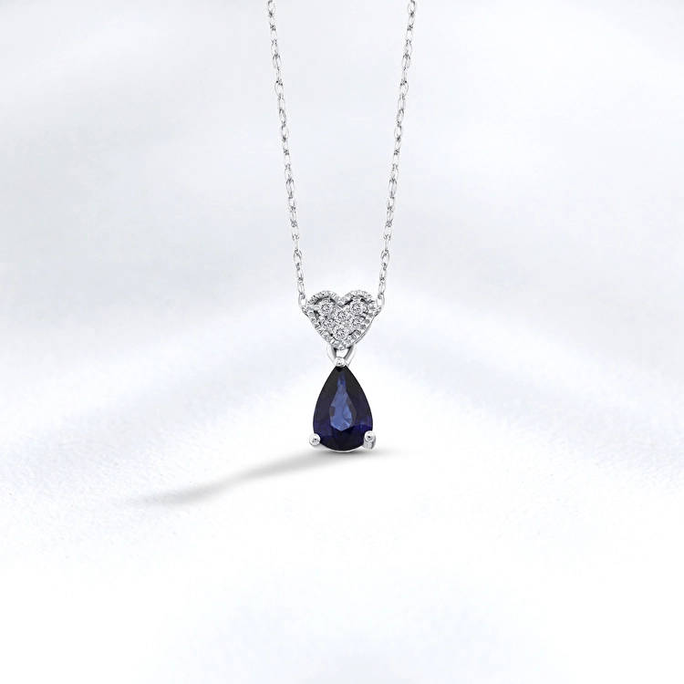 Sapphire Diamond Necklace